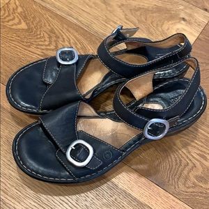 Born | Black Leather Sandals